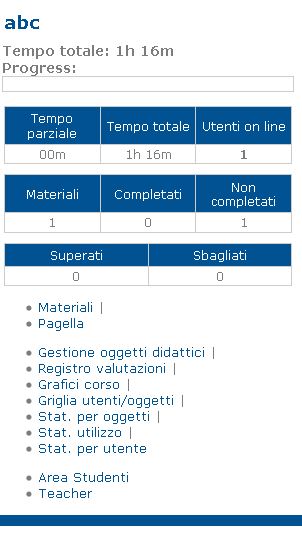 Menù su FormaLMS