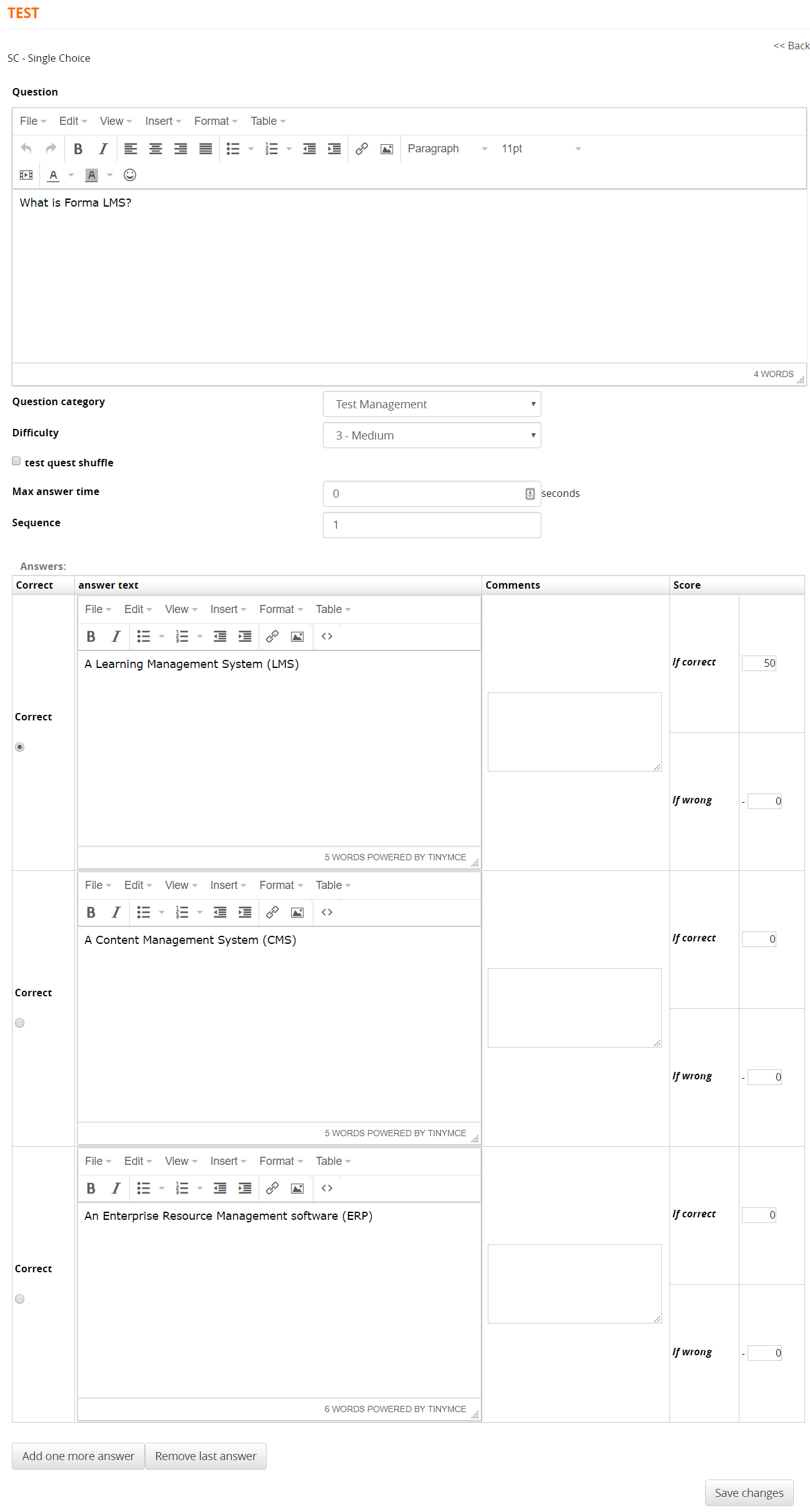 loman test question edit sc